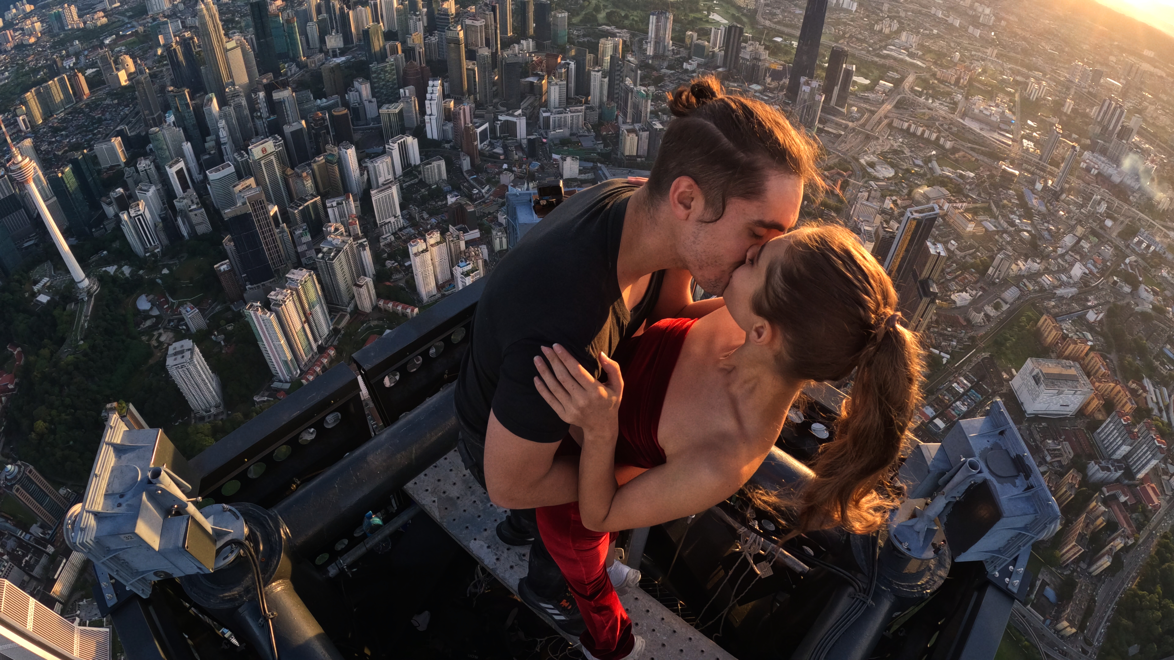 The couple at the top of Merdeka 118 in Malaysia