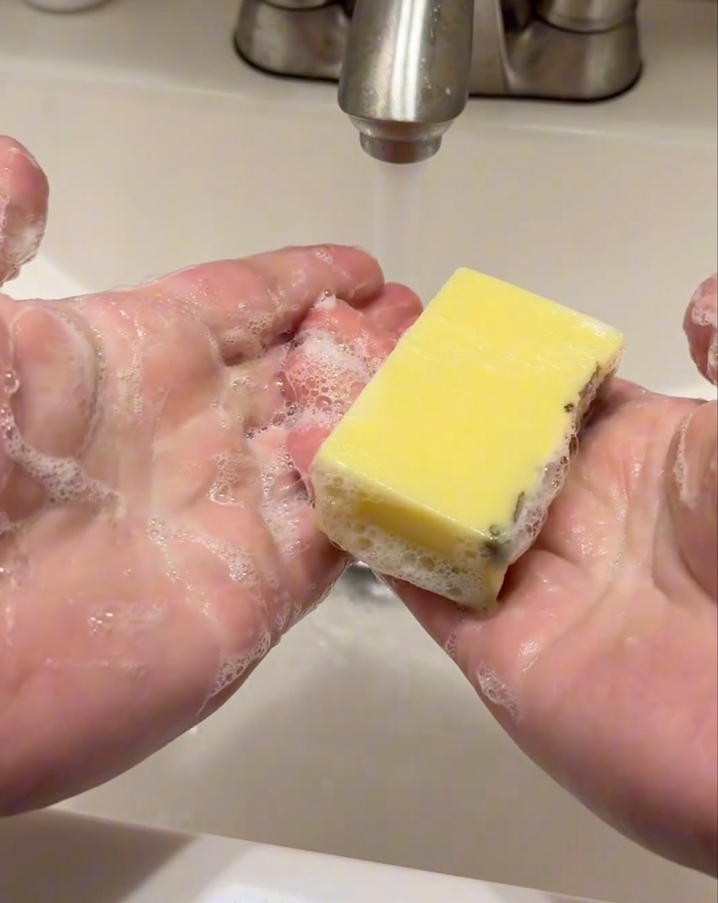 The 'ultimate test' to see if the soap worked was whether it lathered well