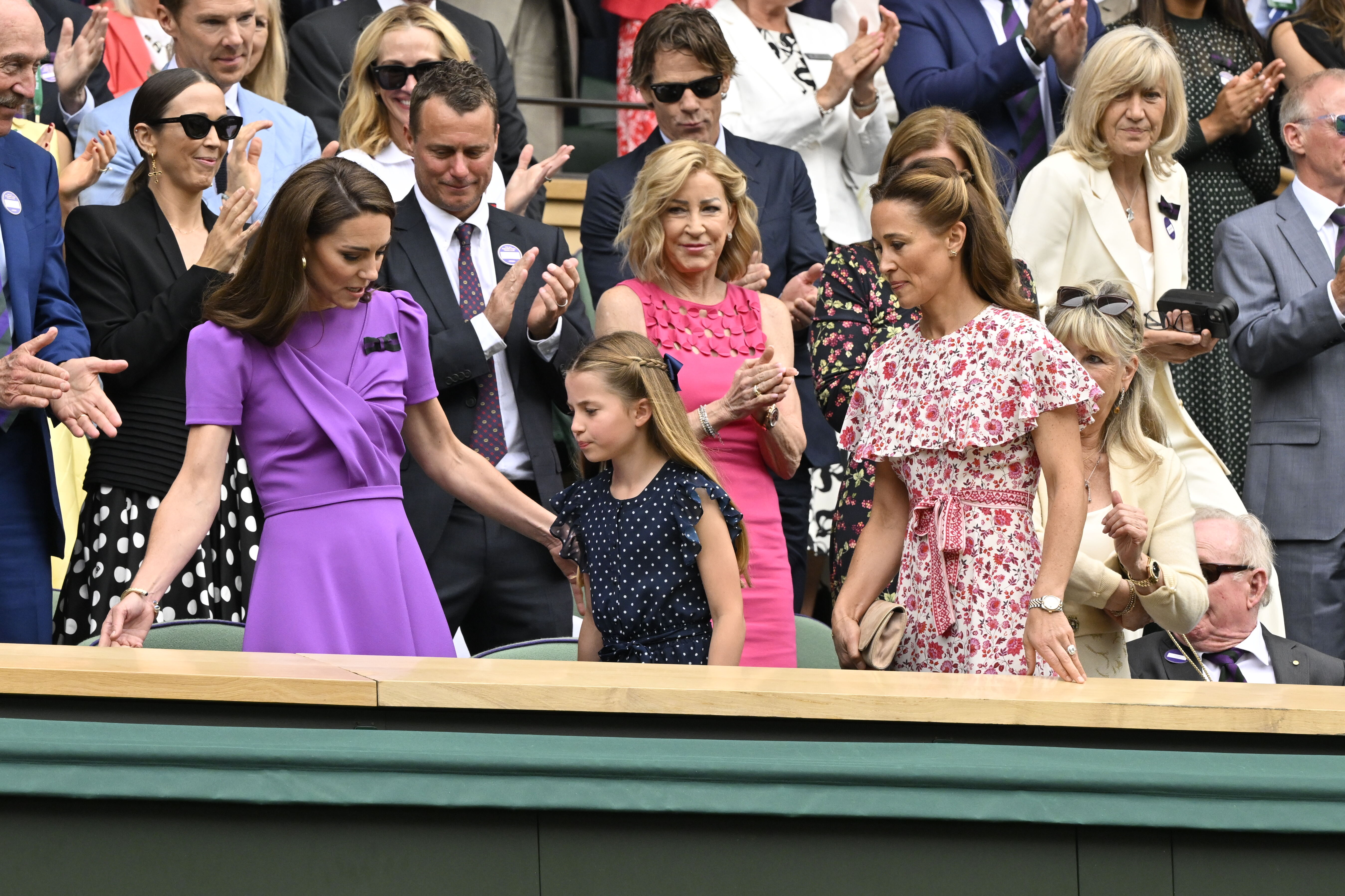 Pippa, Kate and Charlotte attended the Wimbledon final today