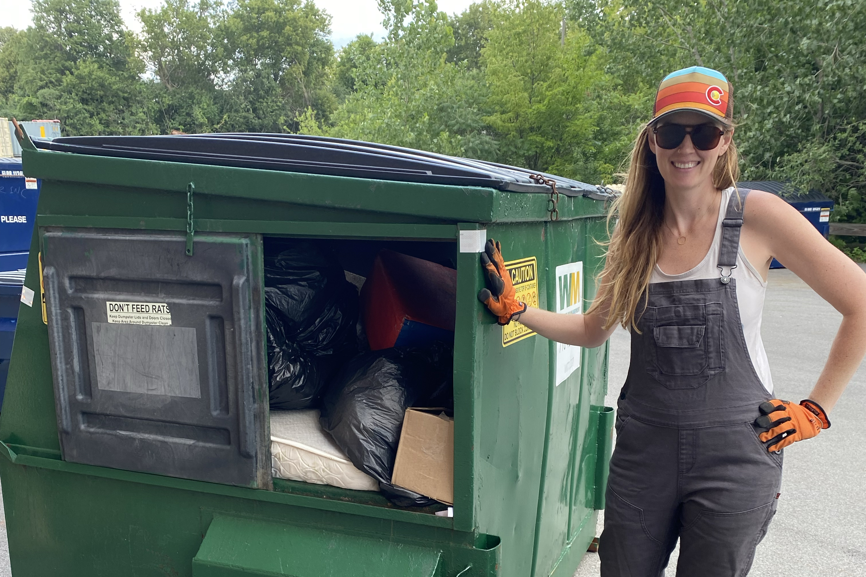 Erin Sheffield, 39, is an avid dumpster diver along with her husband Dave