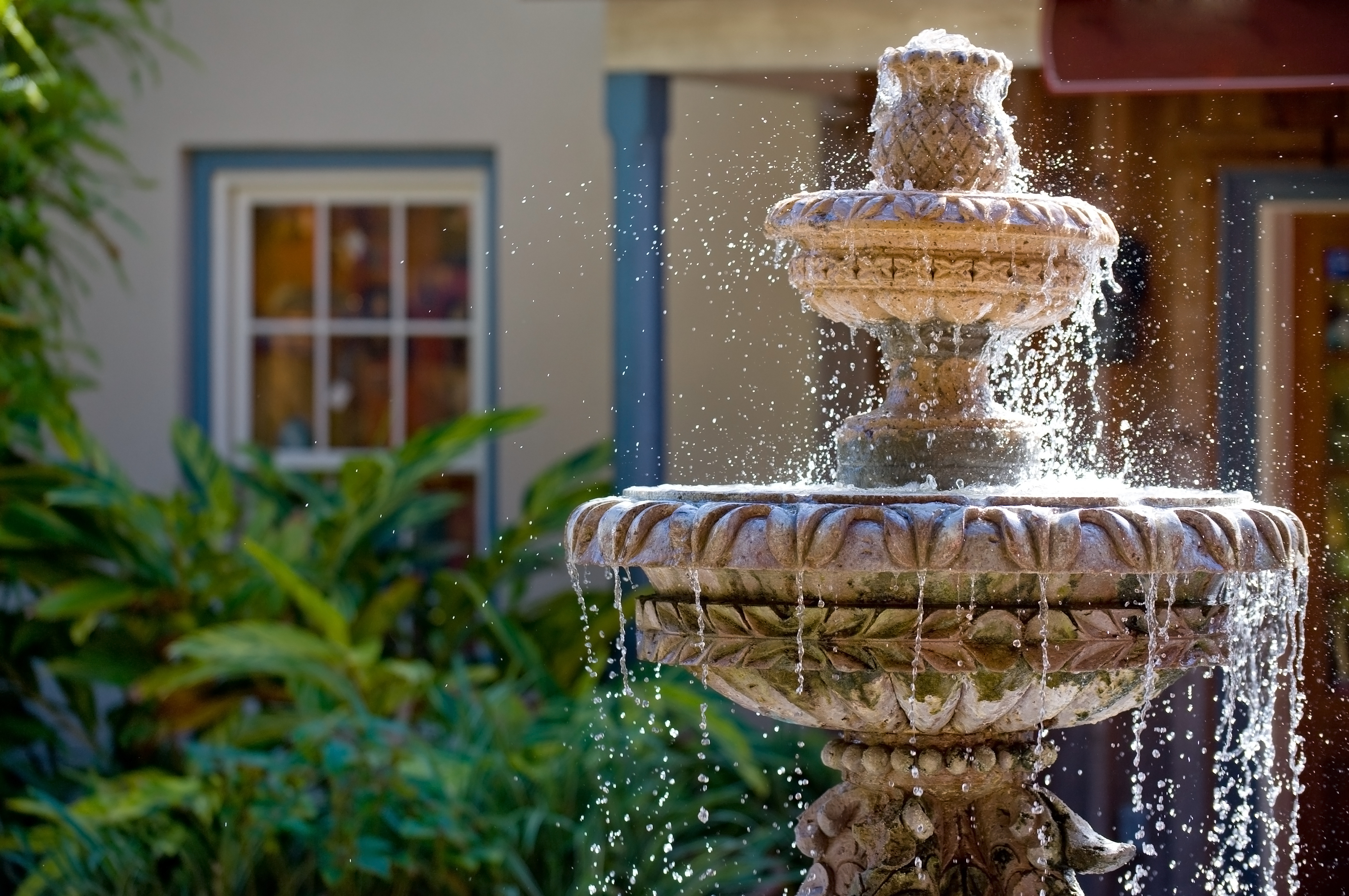 Water features can help mask sounds