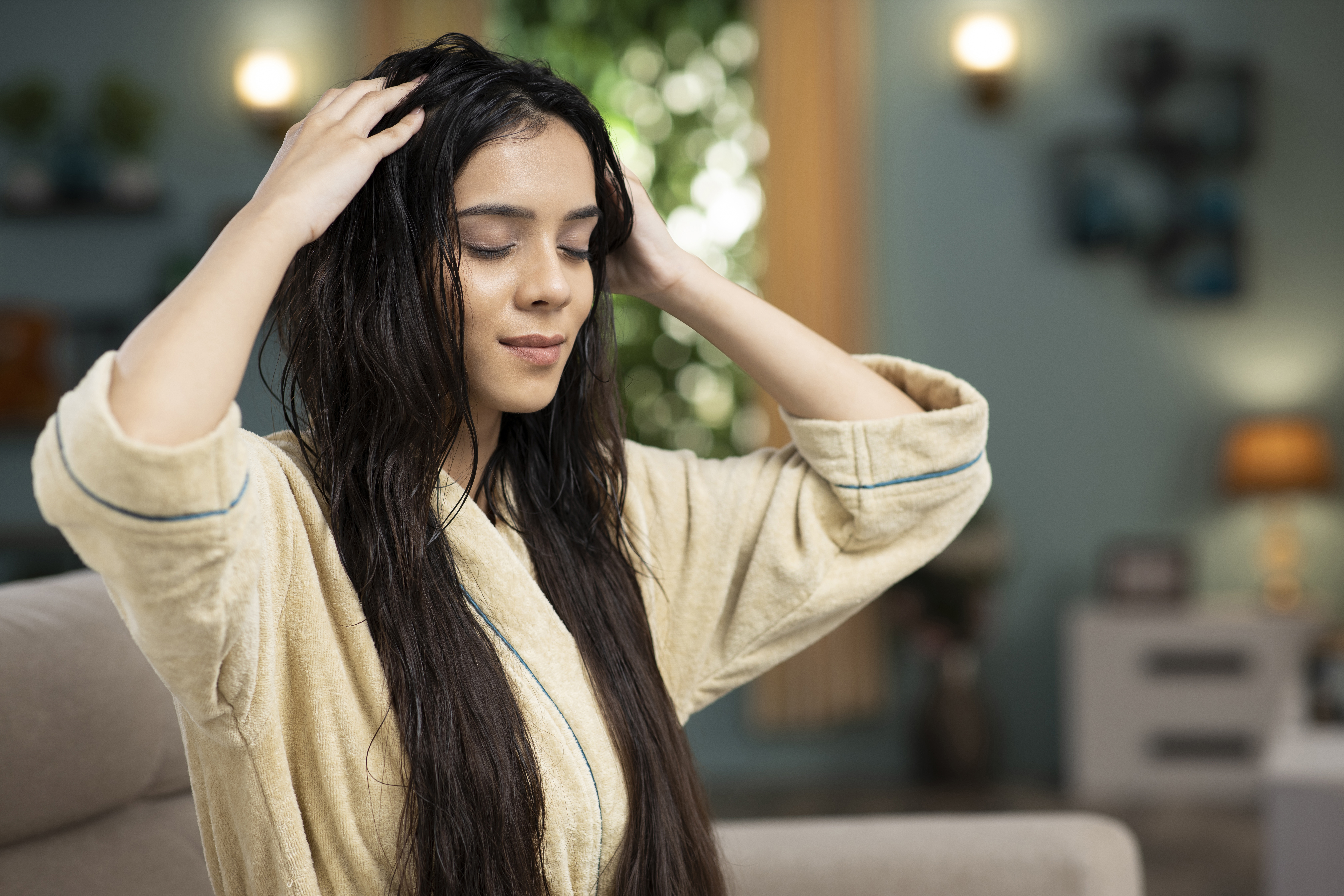 Dr. Somji said massaging the scalp daily stimulates blood flow and hair follicles (stock image)