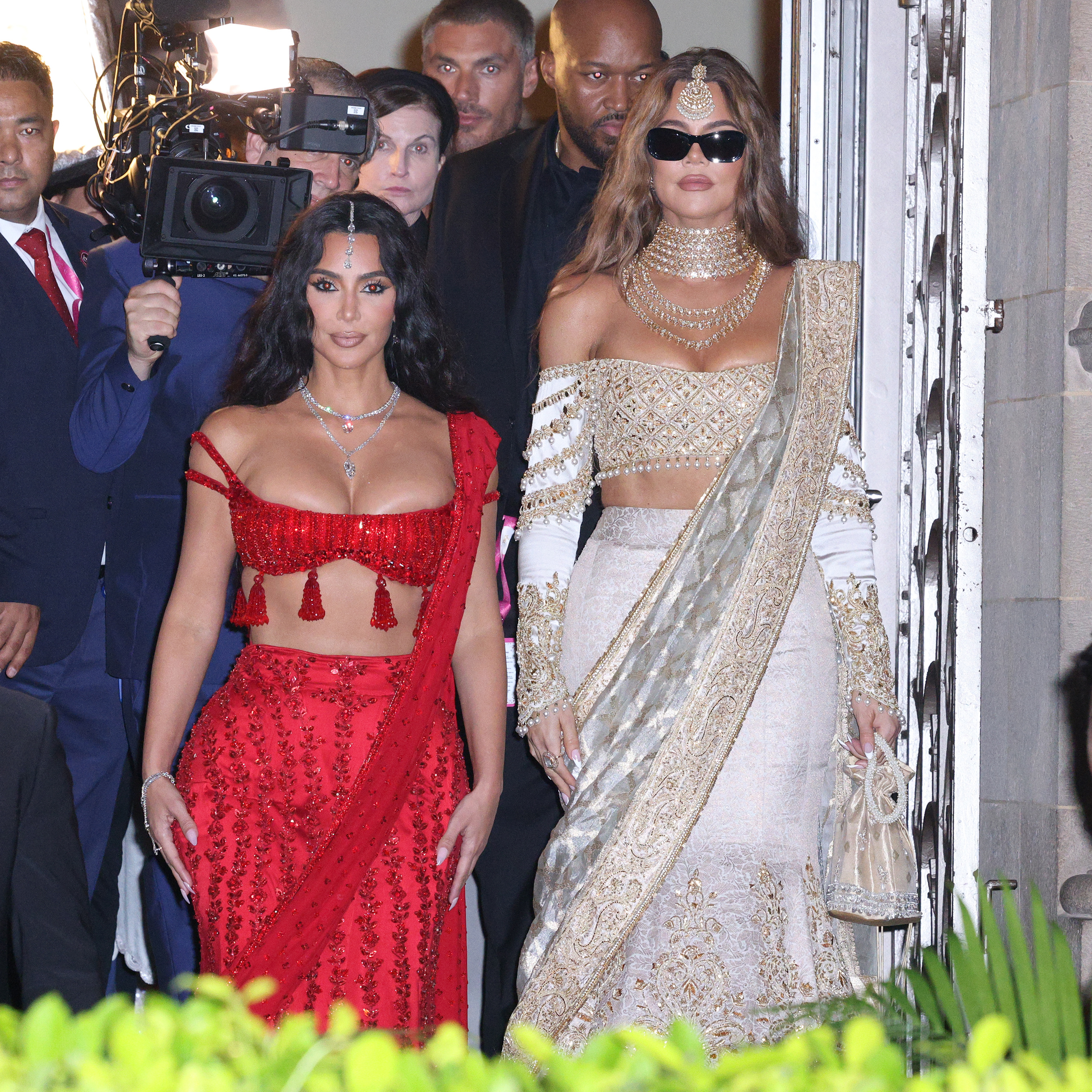 Kim and Khloe Kardashian showed off cleavage at Indian wedding in negative light, expert says