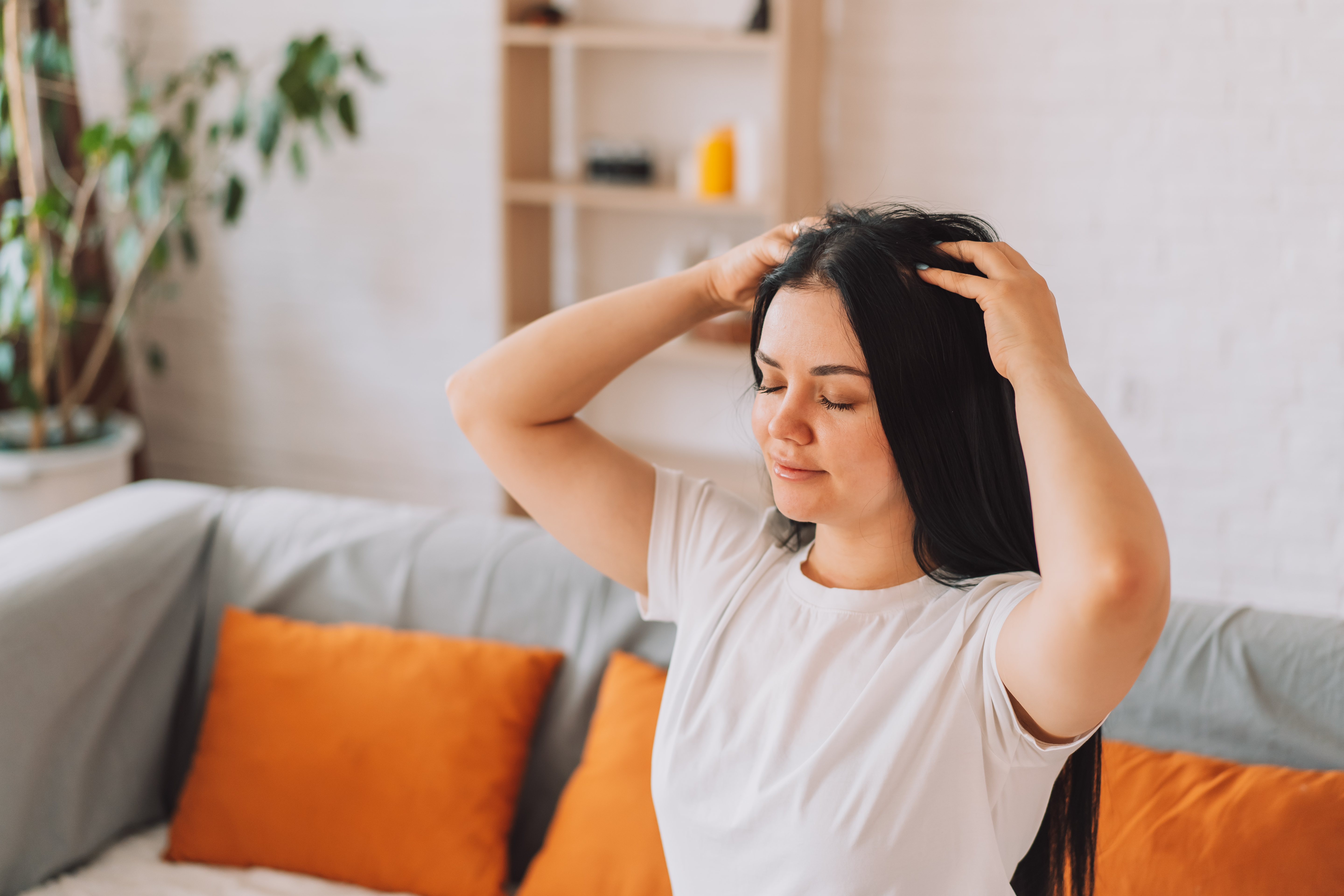 The Redditor said that routinely massaging her scalp has improved her circulation and hair health (stock image)