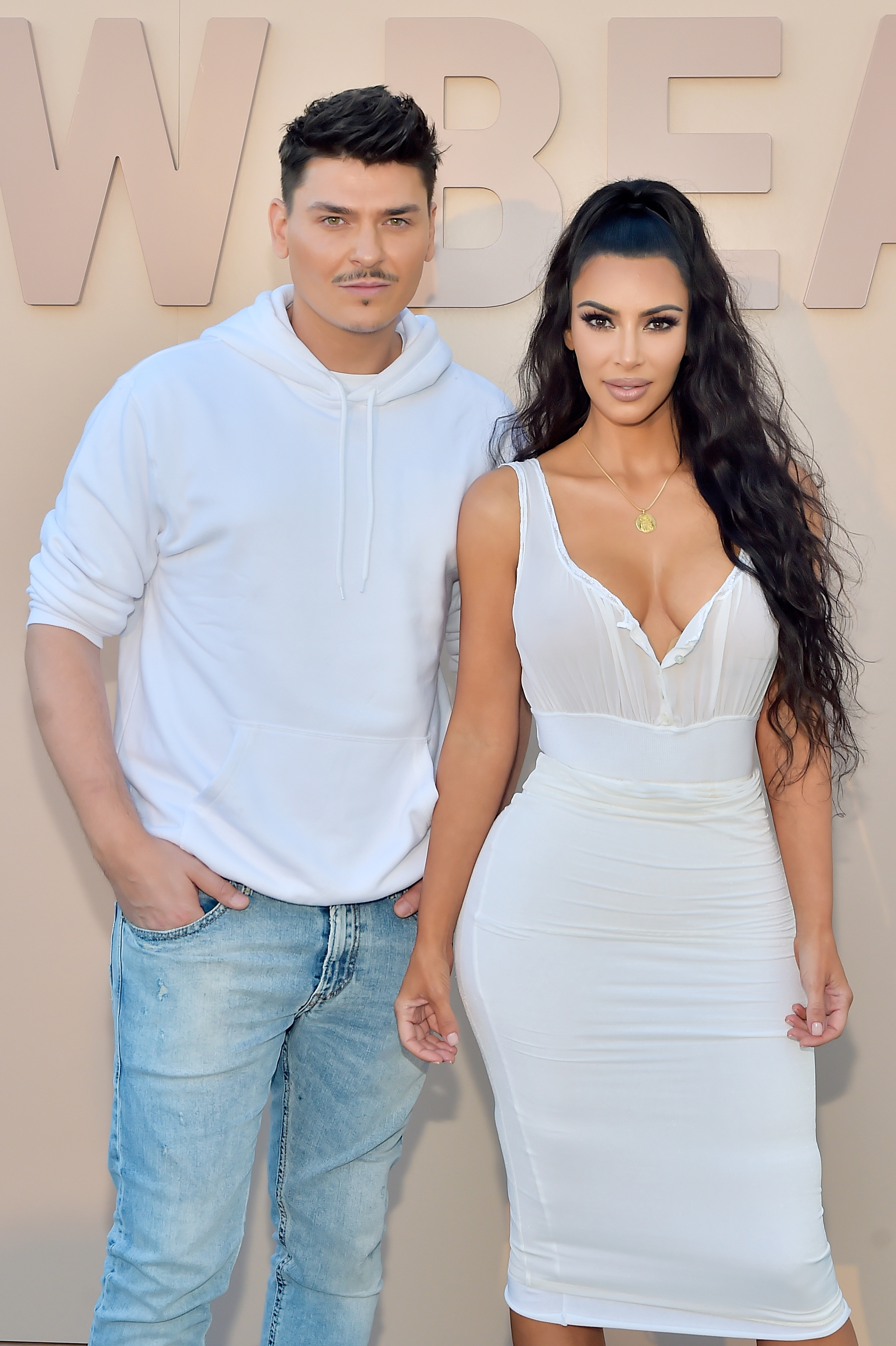 Mario and Kim at the launch of KKW Beauty