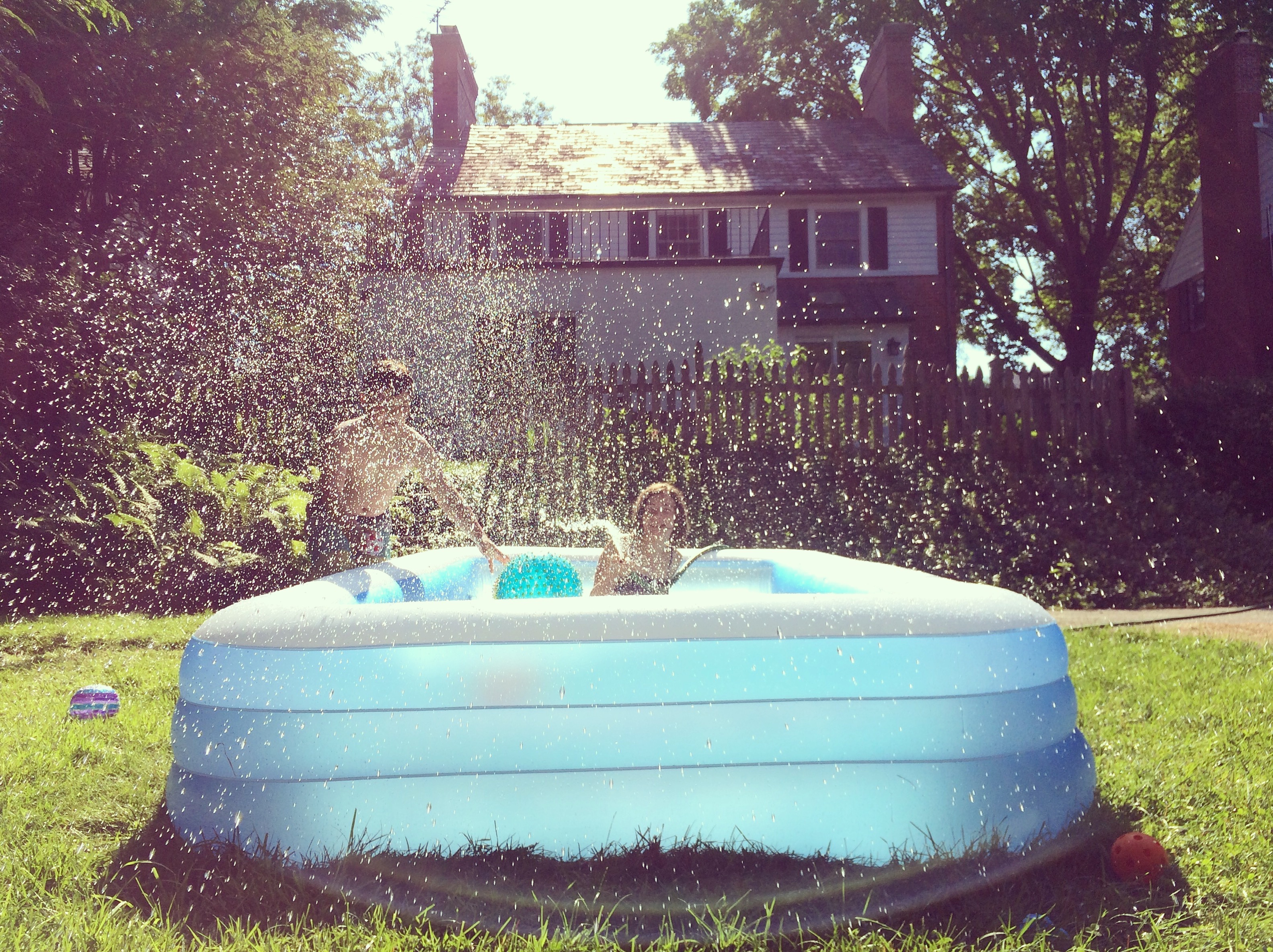 A woman shared her technique for keeping her kiddie pool clean without changing the water (stock photo)