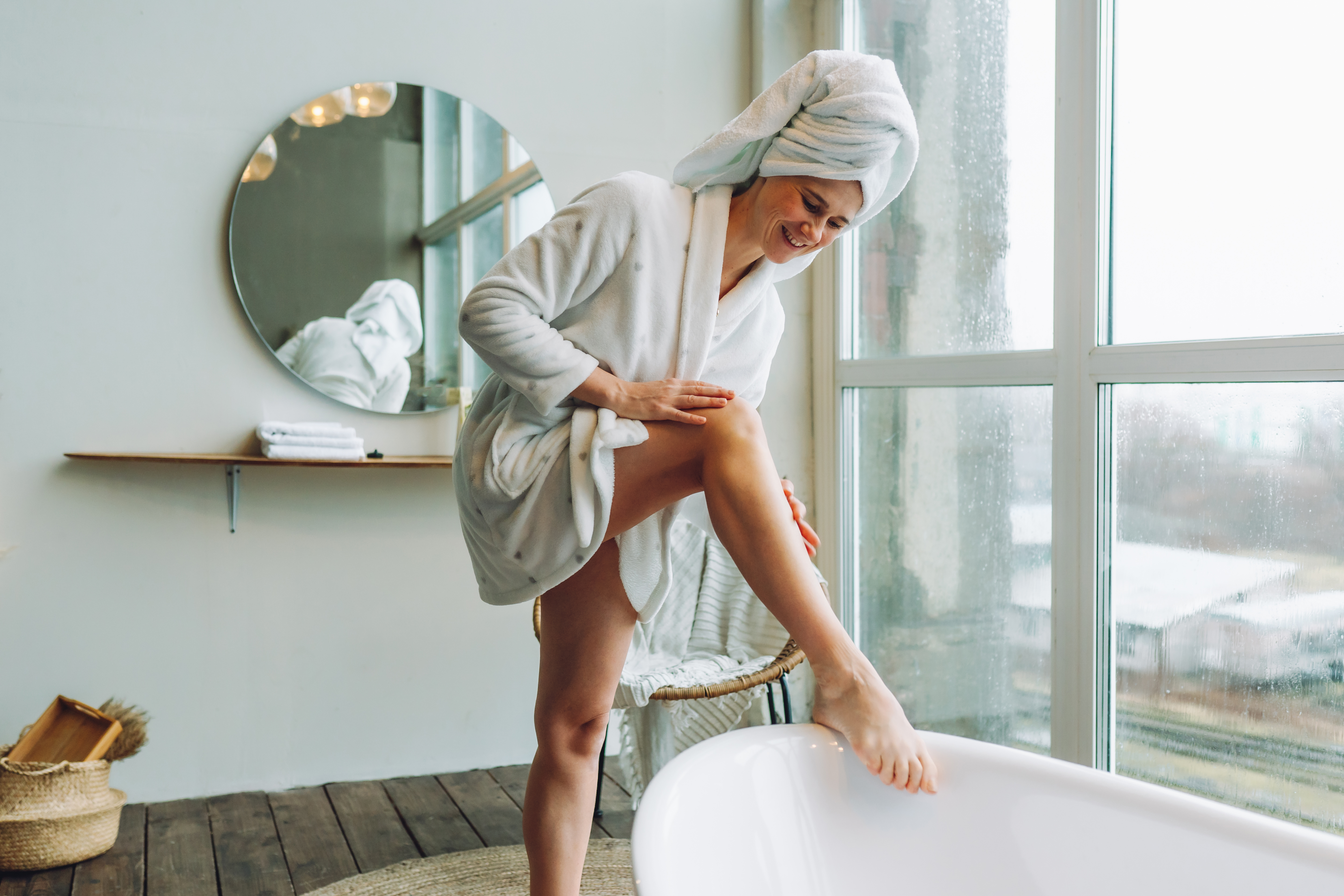 A woman has revealed the skincare treatment that got rid of the cellulite on her legs (stock image)