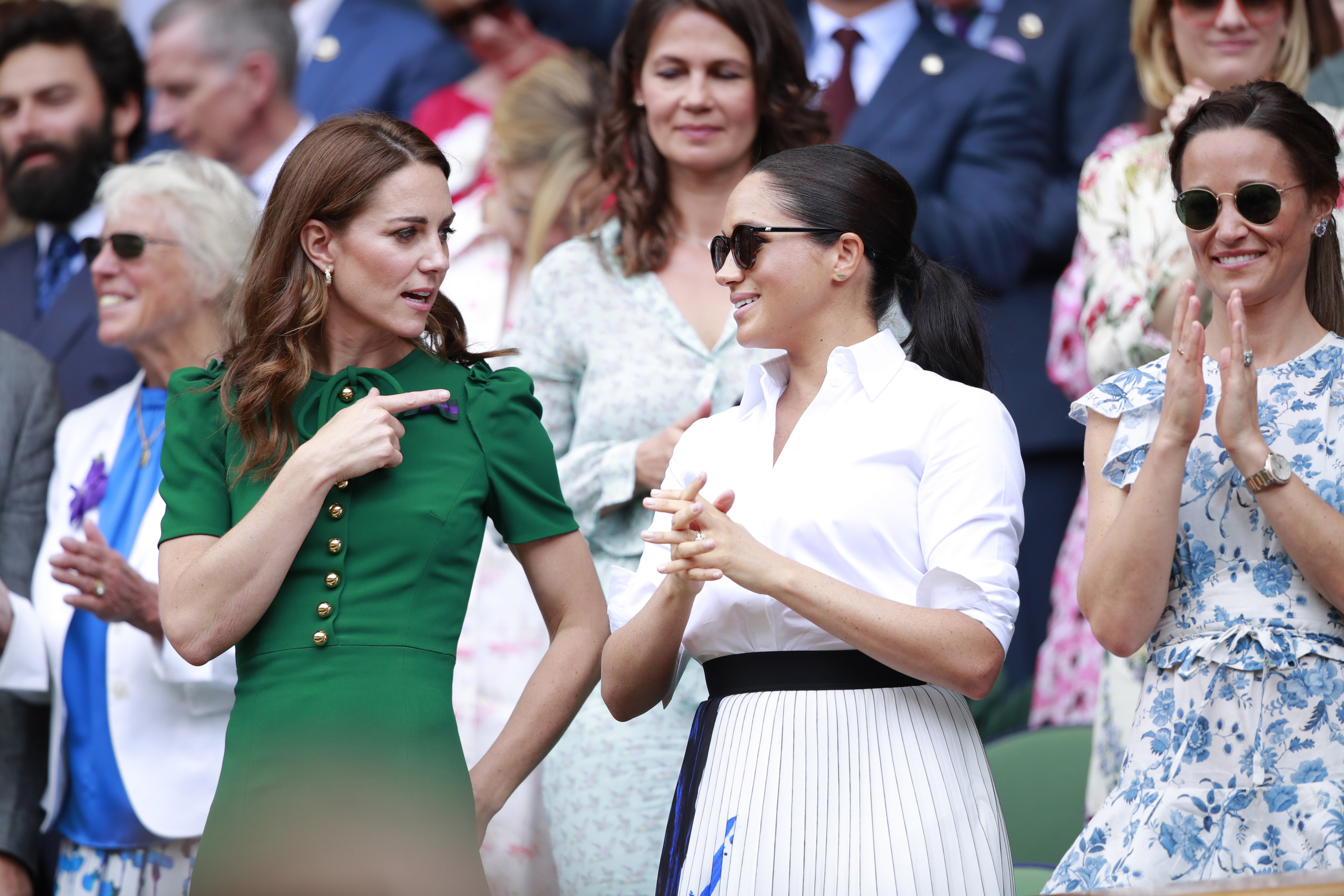 The sisters have previously attended Wimbledon together