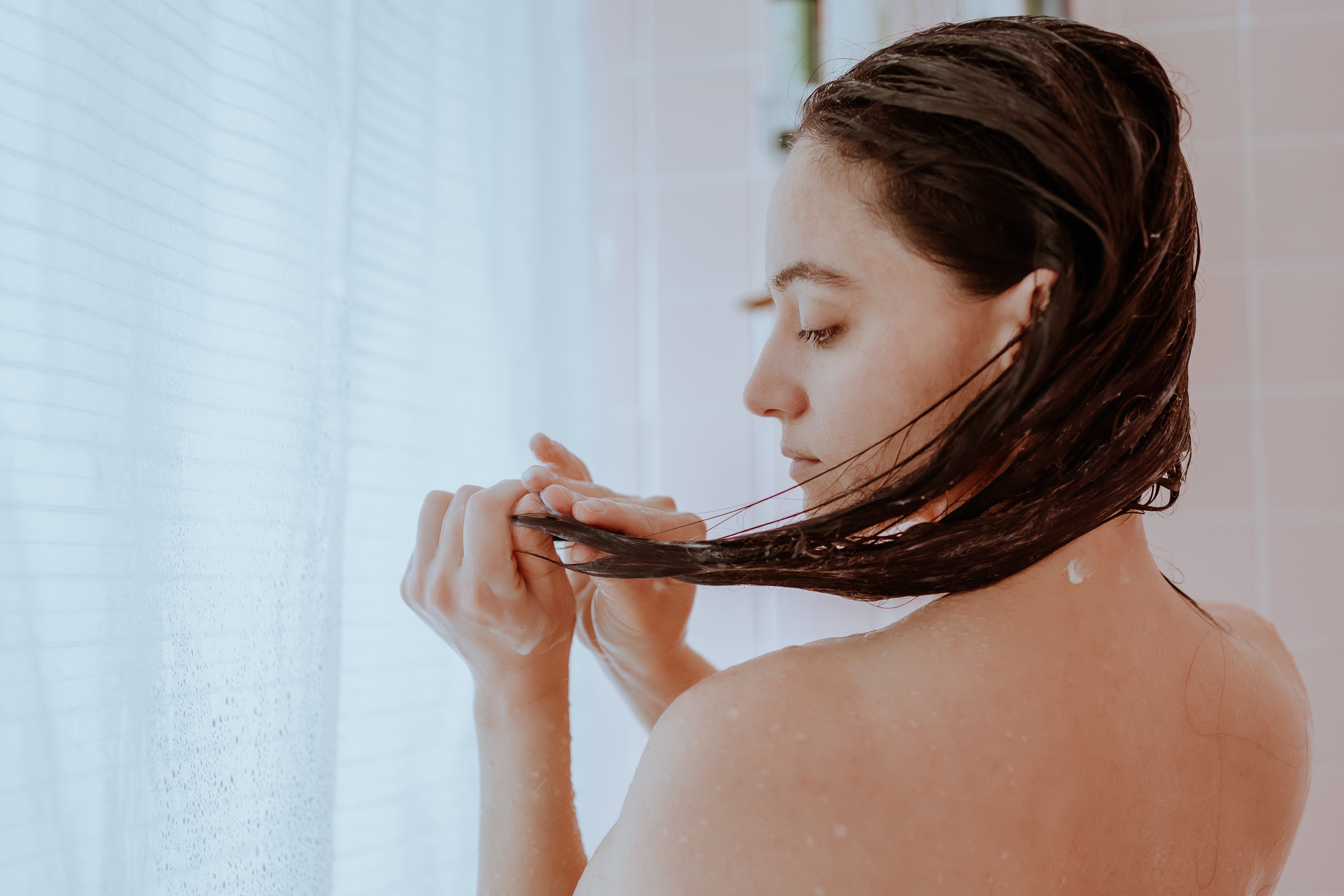 The swimmer said she uses Olaplex on her hair at least once a week (stock image)