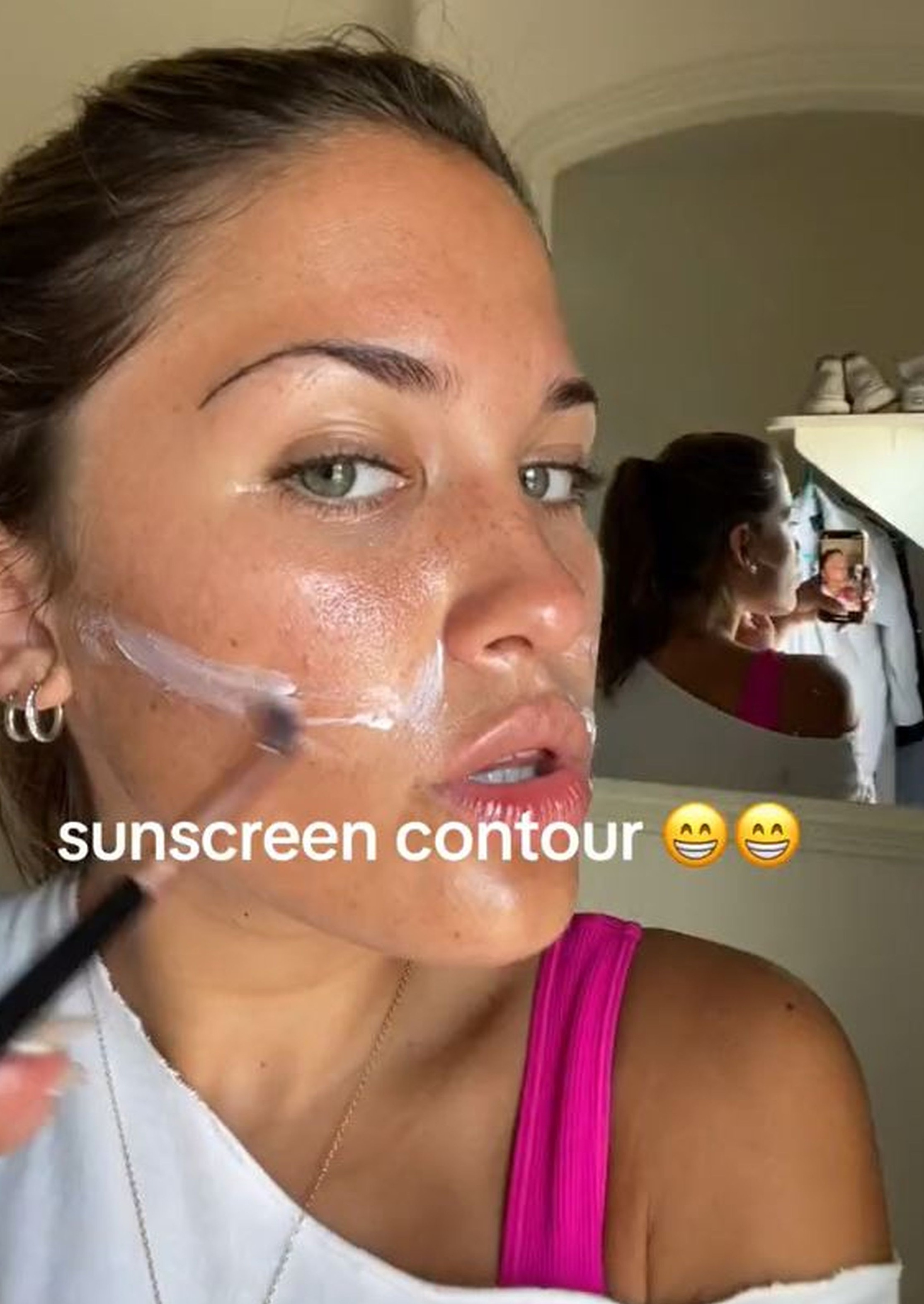 She was criticized for her sunscreen contouring 'hack'