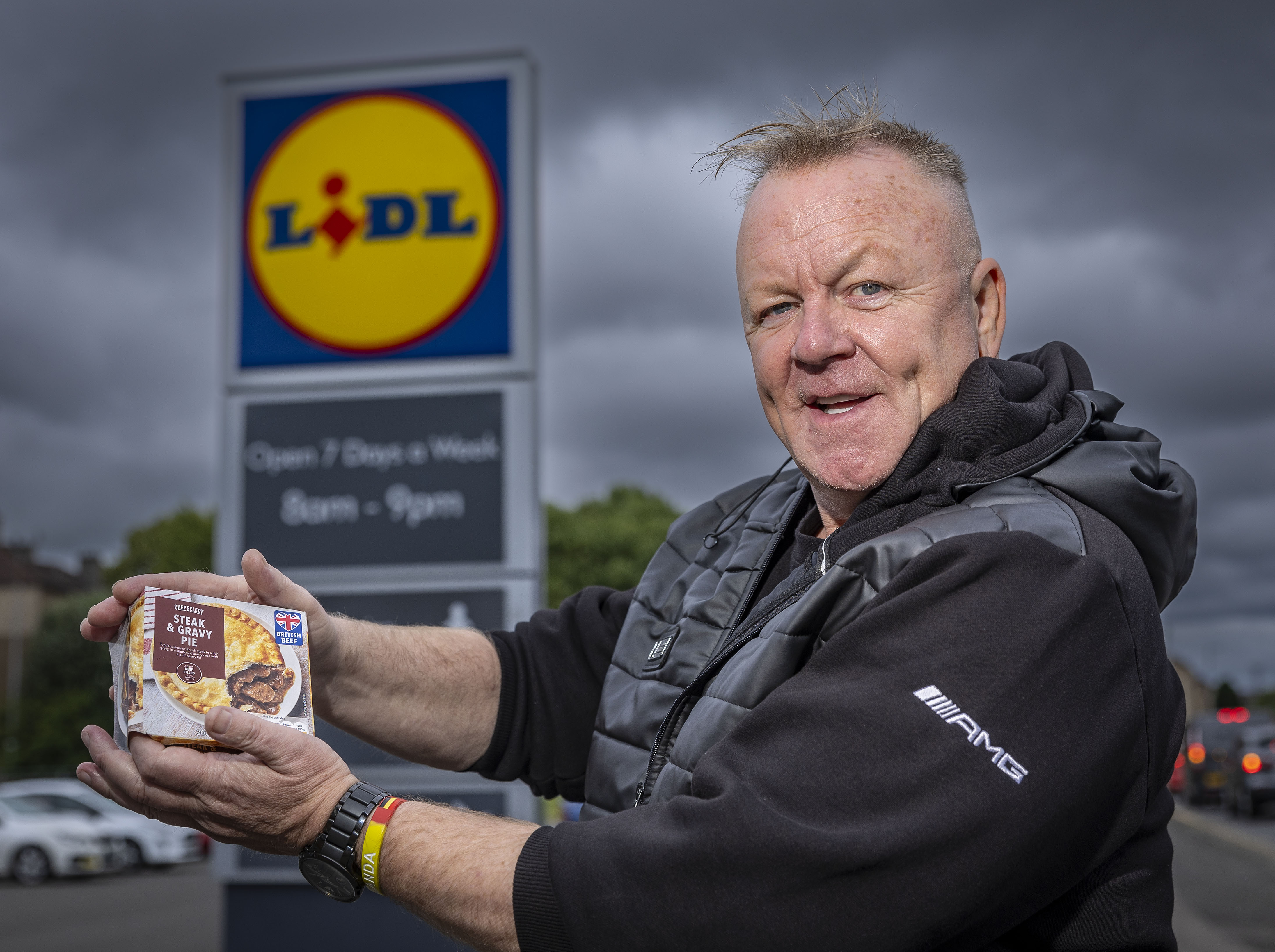 Ricky McConnell's teeth were broken after biting into a Lidl pie.