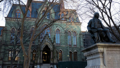 Penn Trustees meeting is cut short after students protest the war in Gaza