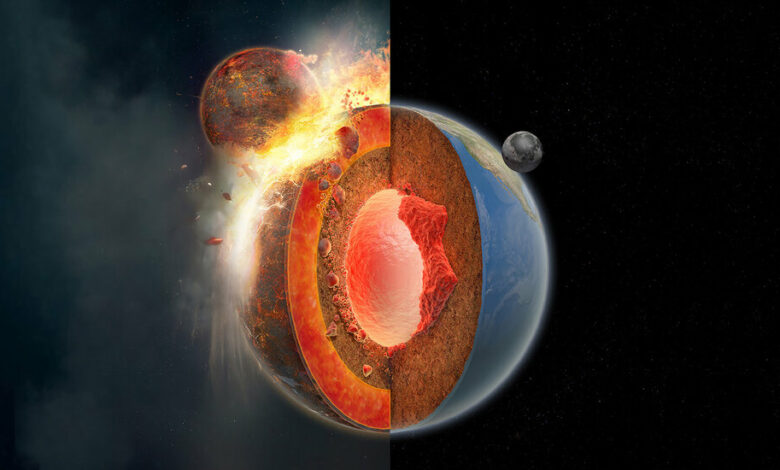 A large impact that the moon made may also have created continents that move