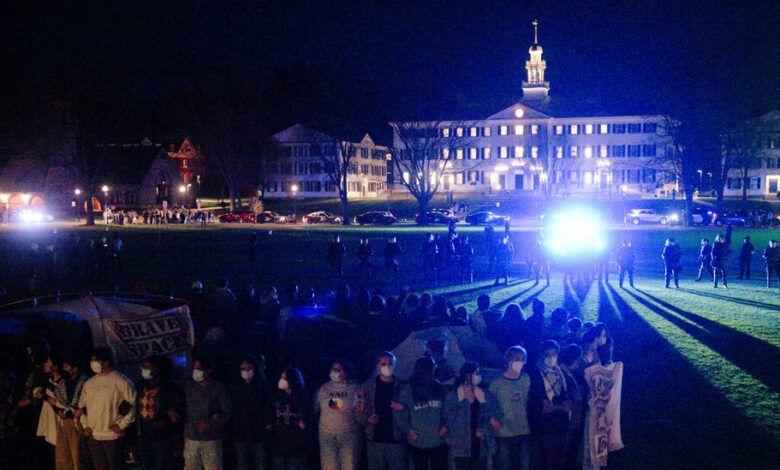 Dartmouth’s leader quickly called the police.  The consequences were just as swift.