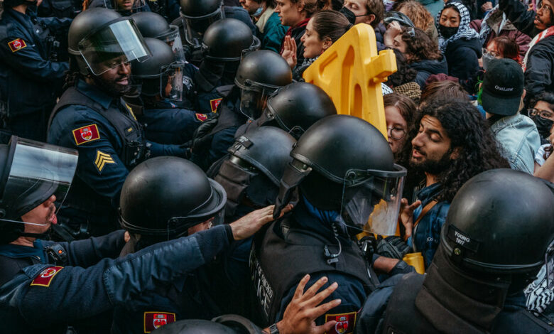 Protesters stormed the office of a former senator, demanding that she leave. She refused.