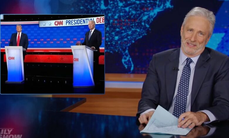 Jon Stewart is a little stressed about that debate