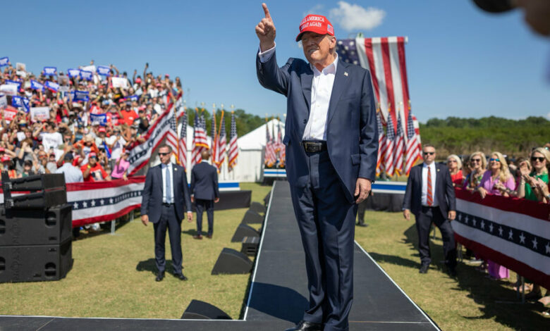 A cheerful Trump, fresh from the debate, rallies in Virginia