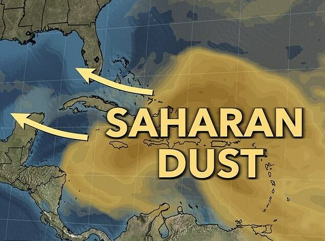 A massive dust cloud from the Sahara will engulf parts of the US as it travels 5,000 miles across the Atlantic Ocean