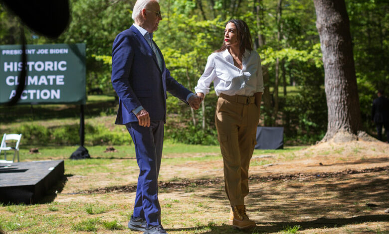 Alexandria Ocasio-Cortez endorses Biden: ‘He’s not leaving this race’