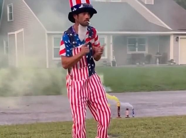 A terrible tragedy occurred moments after this 4th of July video when a 41-year-old South Carolina father decided to set off fireworks on his top hat