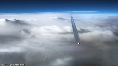 The view from WAY above: Incredible photos taken from the cockpit of a jumbo jet show Earth as you’ve never seen it before, from Manhattan to Dubai