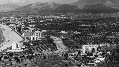 Fascinating then-and-now photos show how Spain’s Benidorm transformed from a tiny fishing village into one of Britain’s favourite and brashest package holiday resorts