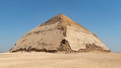 ‘It’s claustrophobic and if the power goes out, you’re in the dark!’ Travellers film mesmerising journey through VERY narrow tunnels into the heart of an Egyptian pyramid. Some visitors are too scared to go inside.