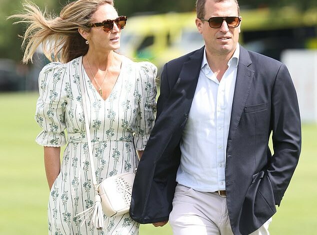 Peter Phillips and his new girlfriend Harriet Sperling, who is an NHS nurse, put on a cosy show as they walk hand in hand at Prince William’s charity polo match