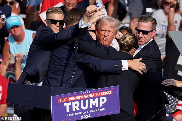 Top Republicans blame Biden for Trump assassination attempt as American democracy is pushed to breaking point amid claims ex-president was refused bolstered Secret Service security