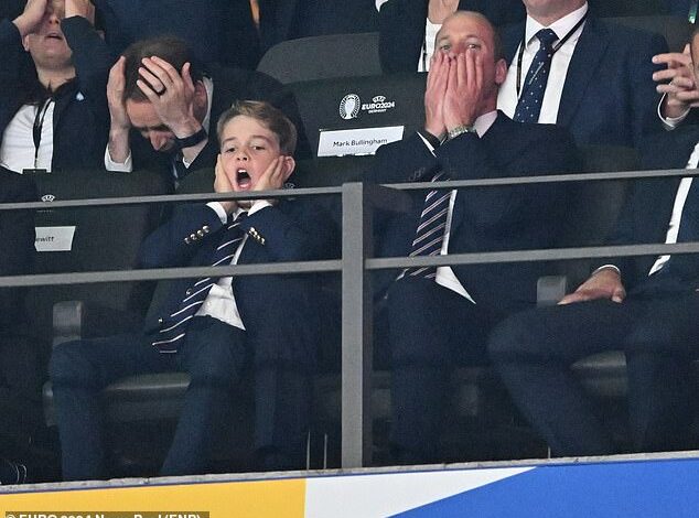 Prince George is the spitting image of William as they both put on a lively show at the European Championship final… And it’s not the first time the young royal has imitated his father