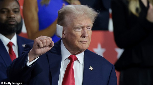 Trump gets hero’s welcome at Republican convention: Former president greets cheering fans with bandage on his ear, just two days after assassination attempt