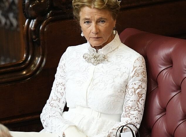 Who is the Duchess of Wellington? Lesser-known royal, 69, turns heads at the opening of parliament with her royal tiara and extravagant brooch