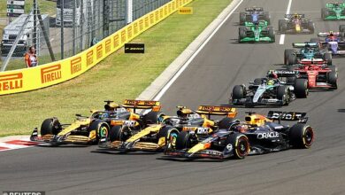 Oscar Piastri: Watch the stunning moment McLaren star Lando Norris surprised and Max Verstappen to lead the Hungarian Grand Prix… as an incredible act of generosity gives the Australian his first victory