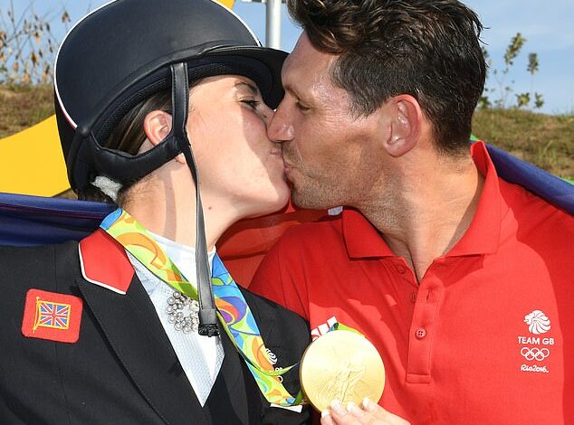 Charlotte Dujardin’s fiancée breaks silence after six-time Olympic medallist suspended following release of video footage showing her whipping her horse ‘like an elephant in a circus’