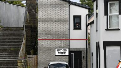 We live in one of the narrowest houses in Britain… and we love it! Suppose a house that is NINE FOOT wide is so narrow that motorists can’t find it – but a £200,000 house has a special feature