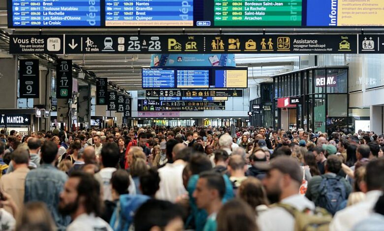 Paris Olympics 2024 LIVE: Chaos as ‘coordinated’ arson attack hits Paris rail network with former ambassador warning Russia could be behind major sabotage attempt just hours before opening ceremony, with flights axed