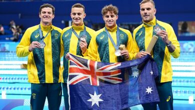 Paris Olympics: Heartbreaking for Kyle Chalmers and the Australian 4x100m freestyle relay team as they narrowly miss out on gold