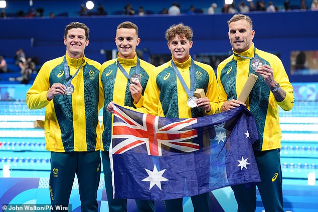 Paris Olympics: Heartbreaking for Kyle Chalmers and the Australian 4x100m freestyle relay team as they narrowly miss out on gold