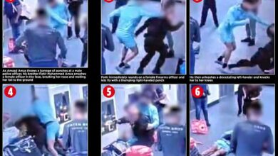 Does this shocking video exonerate the shameless police officer? Now senior officers are rallying around a Manchester officer after a video shows a man punching two policewomen to the ground