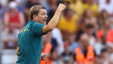 Tony Gustavsson LOSES IT with referee after controversial goal against Matildas as Australia loses to Team USA at Olympics… and faces agonising wait for fate of Paris