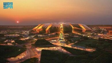 Saudi Arabia is showcasing 11 new futuristic stadium concepts in its bid to host the 2034 World Cup… with a 92,000-capacity mega-pitch to host the final – and a pitch 350ft above ground is also in the pipeline