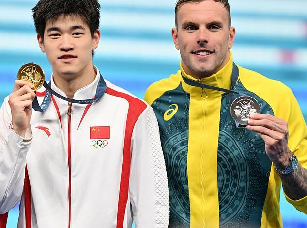 Paris Olympics: Kyle Chalmers’ Chinese rival Pan Zhanle accuses Australian of VERY unsportsmanlike act as storm erupts after world record