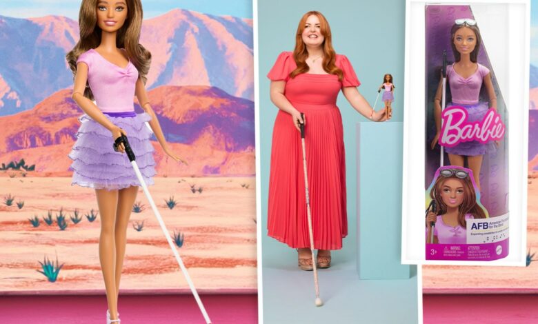 Barbie unveils first blind doll with ‘authentic’ cane and tactile clothing