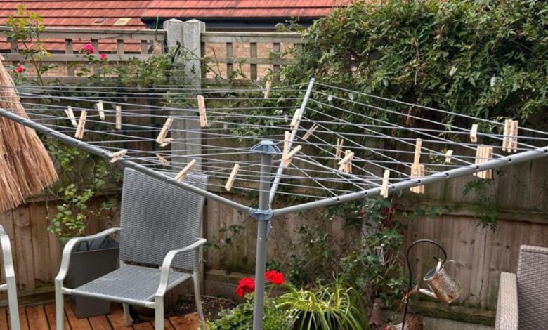 “Bargain of the month!” shouts a customer after picking up a washing line and pegs for £6 in store