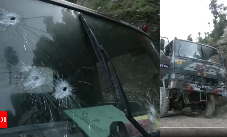 Bloodstains, bullet casings: Aftermath of terror attack on army patrol in Kathua | India News – Times of India