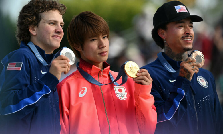 Japanese Horigome defends street skate gold