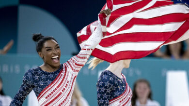 The night Simone Biles was once again the center of attention at the Olympics