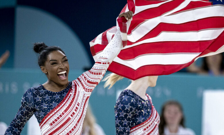 The night Simone Biles was once again the center of attention at the Olympics