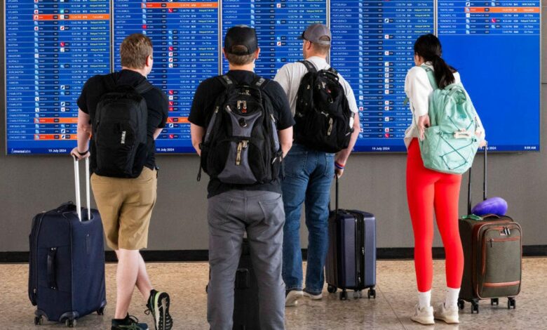 Global IT outage continues to cause delays for thousands of travelers