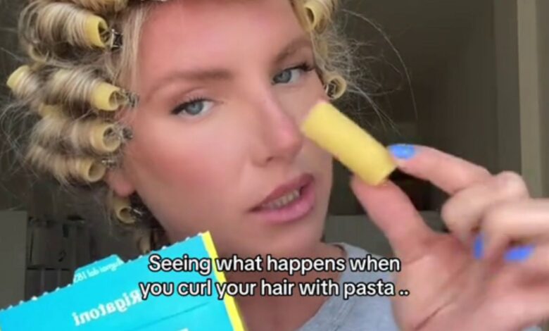 I used pasta to curl my hair and the results were much better than using a curling iron